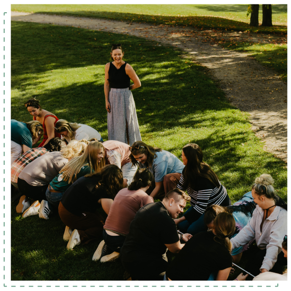 Group participating in activity-based learning