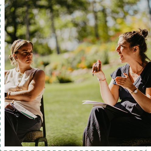 Team members communicating