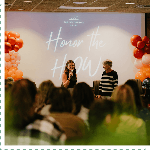 Retreat facilitator leading group session