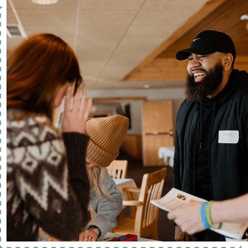 retreat participants smiling