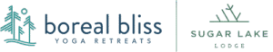 Boreal Bliss Yoga Retreats and Sugar Lake Lodge logos