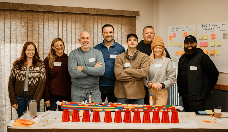 Prouty L3 Retreat Participants after completing challenge activity